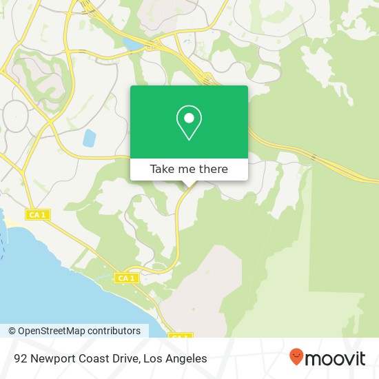 92 Newport Coast Drive map