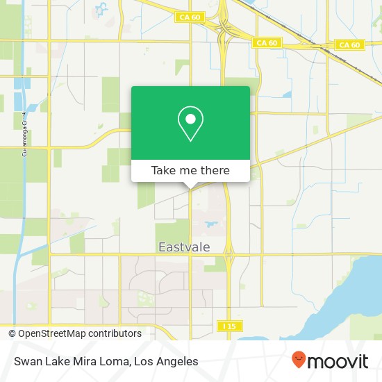 Mapa de Swan Lake Mira Loma