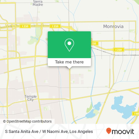 Mapa de S Santa Anita Ave / W Naomi Ave