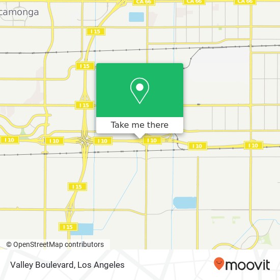 Valley Boulevard map