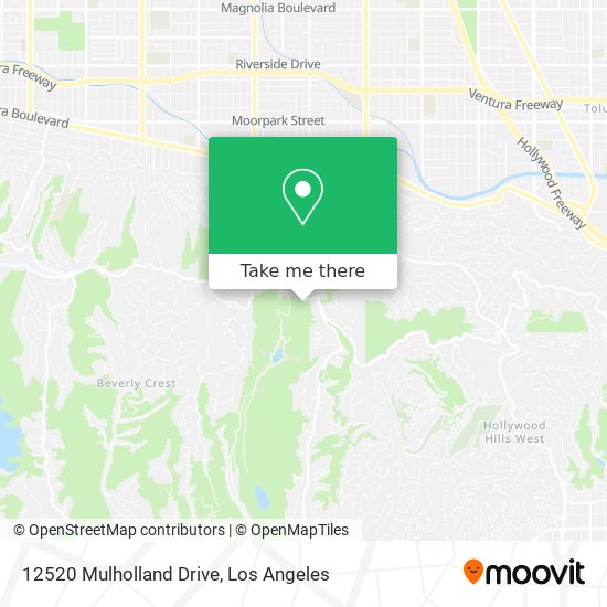 12520 Mulholland Drive map