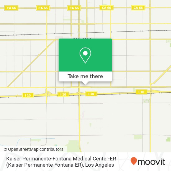 Mapa de Kaiser Permanente-Fontana Medical Center-ER (Kaiser Permanente-Fontana-ER)