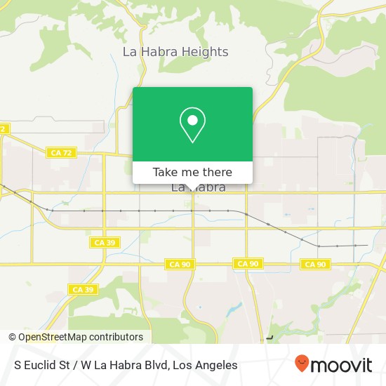 S Euclid St / W La Habra Blvd map