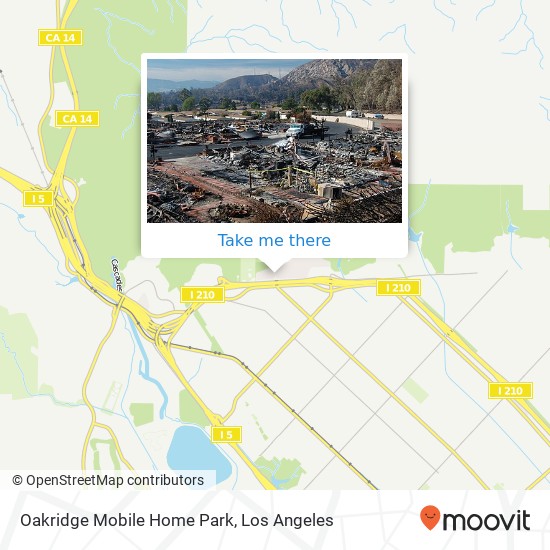 Mapa de Oakridge Mobile Home Park