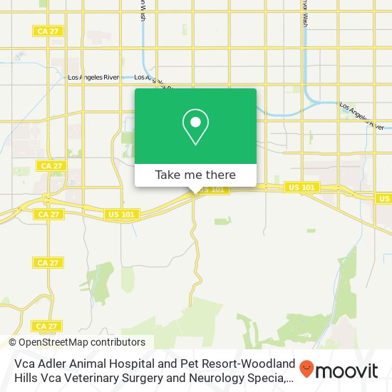 Vca Adler Animal Hospital and Pet Resort-Woodland Hills Vca Veterinary Surgery and Neurology Specia map