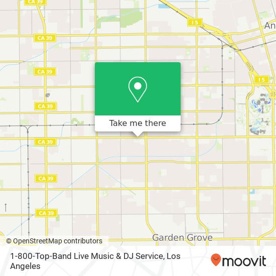 1-800-Top-Band Live Music & DJ Service map