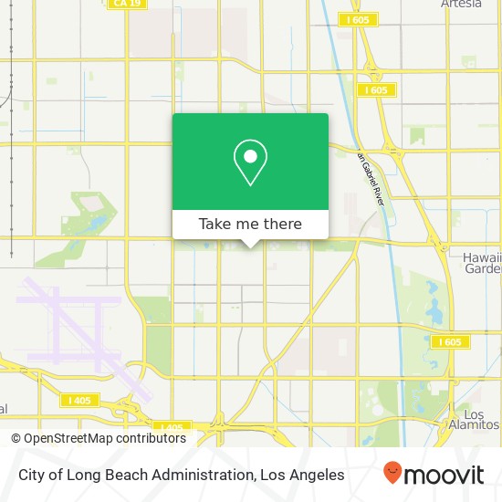 Mapa de City of Long Beach Administration