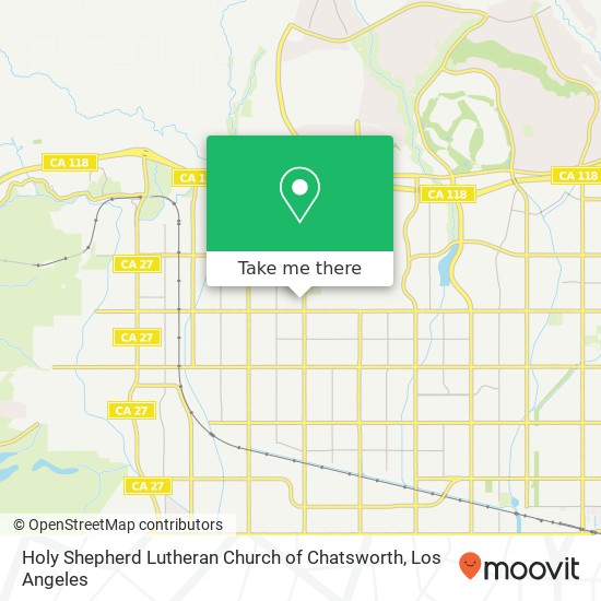 Holy Shepherd Lutheran Church of Chatsworth map