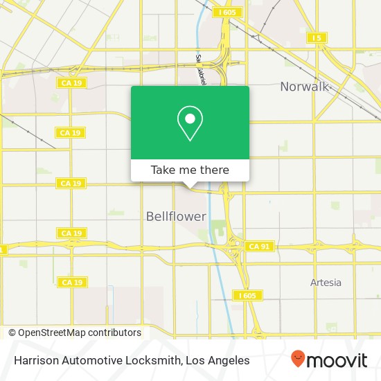 Harrison Automotive Locksmith map