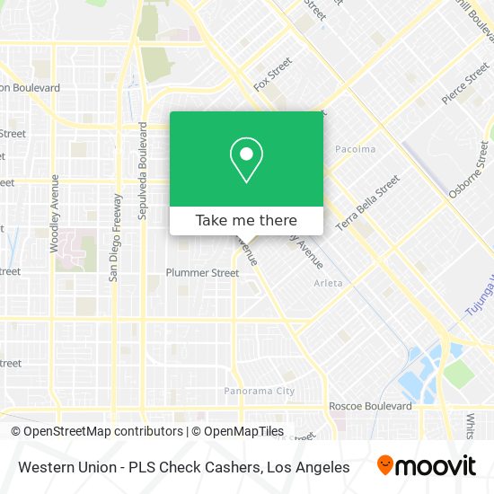 Western Union - PLS Check Cashers map
