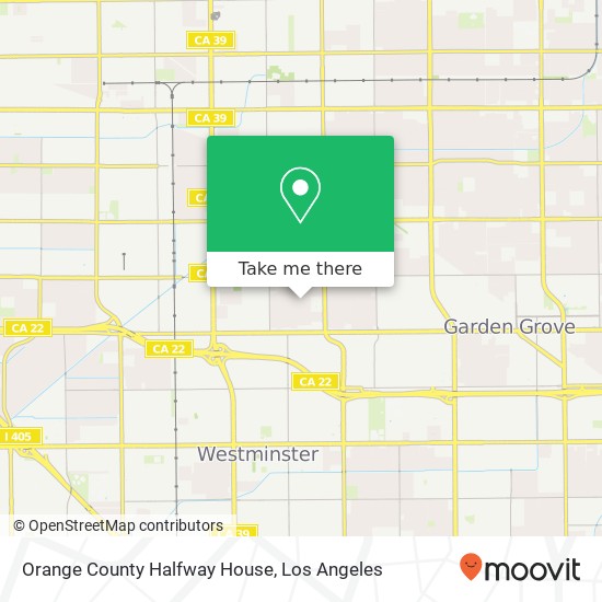 Orange County Halfway House map