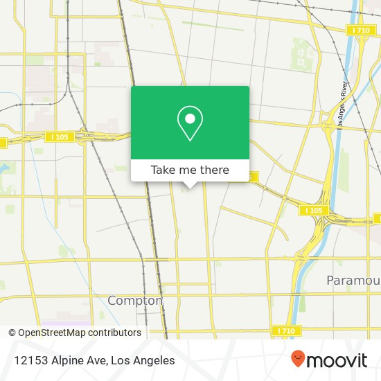 Mapa de 12153 Alpine Ave