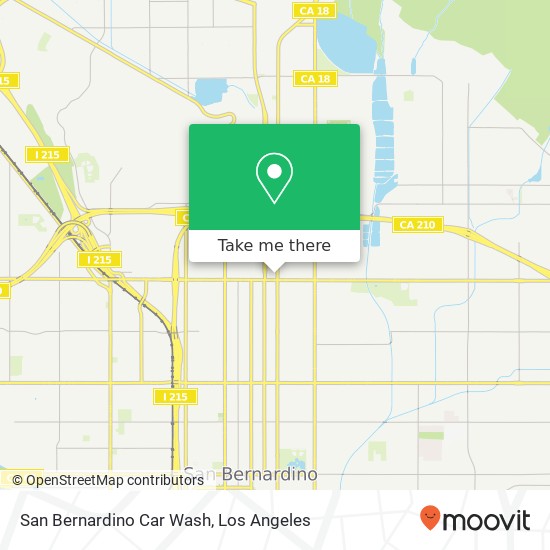 Mapa de San Bernardino Car Wash