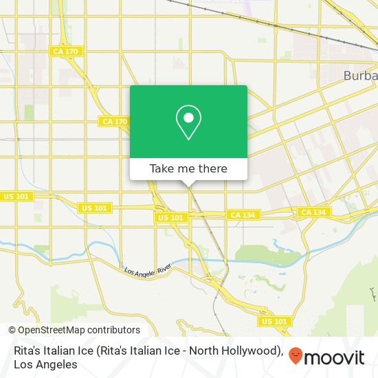 Rita's Italian Ice (Rita's Italian Ice - North Hollywood) map