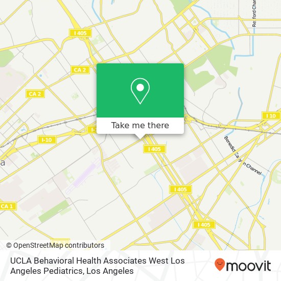UCLA Behavioral Health Associates West Los Angeles Pediatrics map