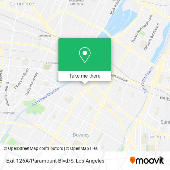 Mapa de Exit 126A/Paramount Blvd/S