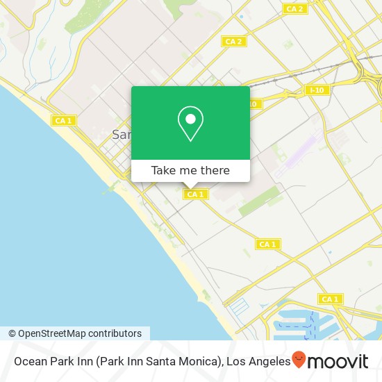 Mapa de Ocean Park Inn (Park Inn Santa Monica)