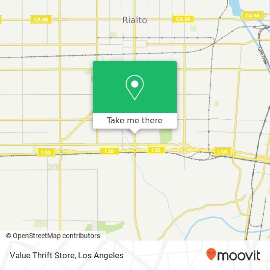 Mapa de Value Thrift Store