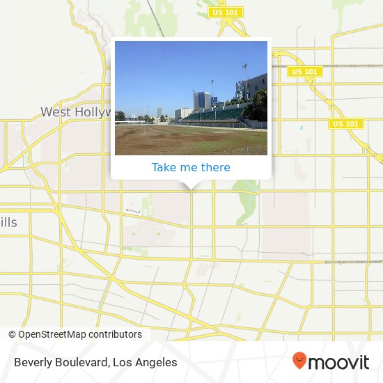 Mapa de Beverly Boulevard