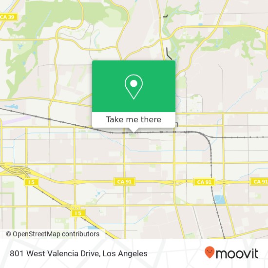 Mapa de 801 West Valencia Drive