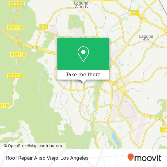 Roof Repair Aliso Viejo map