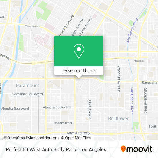 Mapa de Perfect Fit West Auto Body Parts