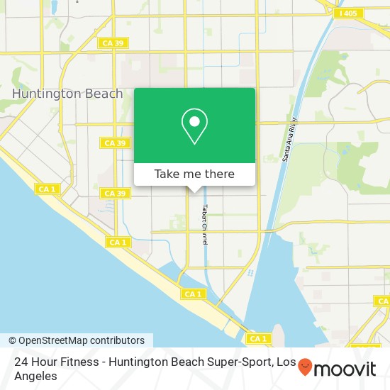 24 Hour Fitness - Huntington Beach Super-Sport map