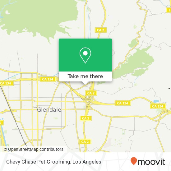 Chevy Chase Pet Grooming map