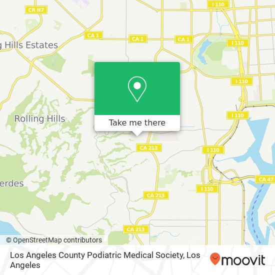 Los Angeles County Podiatric Medical Society map