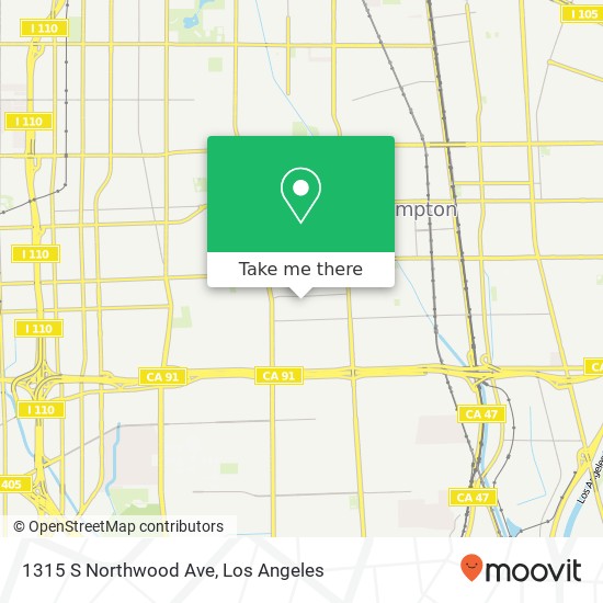 Mapa de 1315 S Northwood Ave