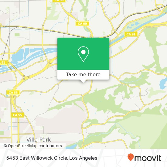 Mapa de 5453 East Willowick Circle
