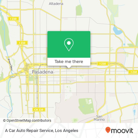 A Car Auto Repair Service map