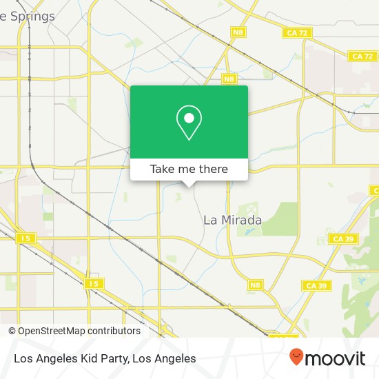 Los Angeles Kid Party map