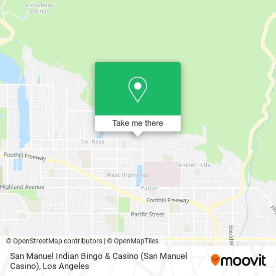 San Manuel Indian Bingo & Casino (San Manuel Casino) map