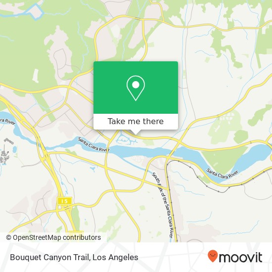 Mapa de Bouquet Canyon Trail