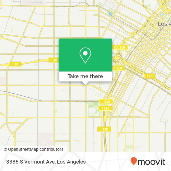 Mapa de 3385 S Vermont Ave