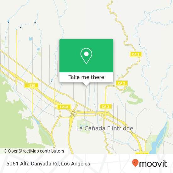 Mapa de 5051 Alta Canyada Rd