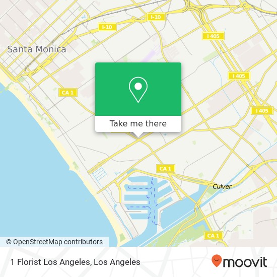 1 Florist Los Angeles map