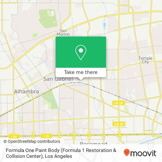 Formula One Paint Body (Formula 1 Restoration & Collision Center) map