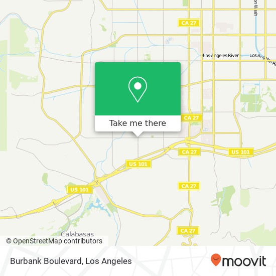 Mapa de Burbank Boulevard