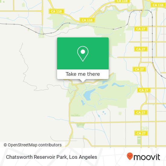 Chatsworth Reservoir Park map