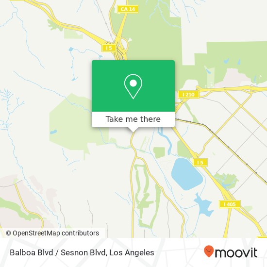 Mapa de Balboa Blvd / Sesnon Blvd