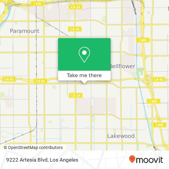 9222 Artesia Blvd map