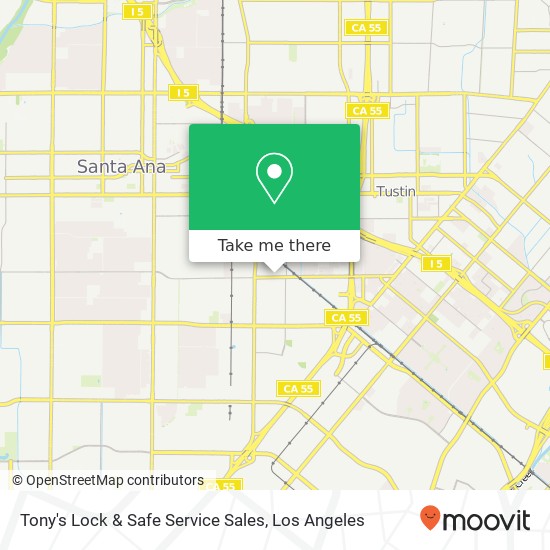 Tony's Lock & Safe Service Sales map