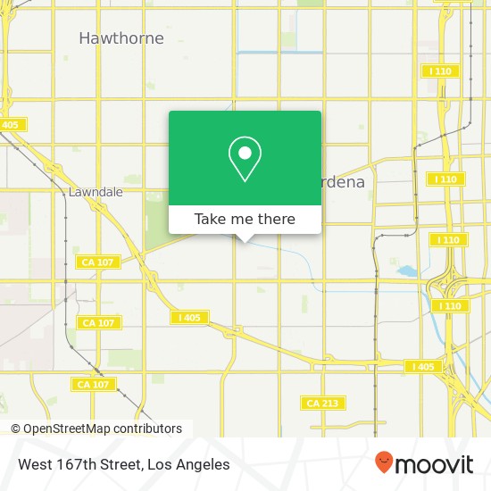 West 167th Street map