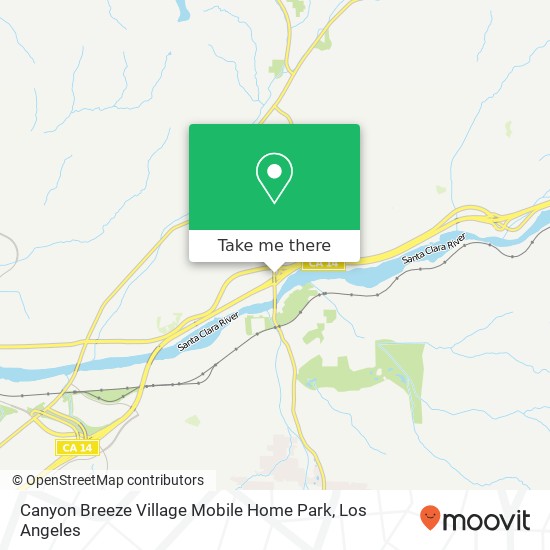 Mapa de Canyon Breeze Village Mobile Home Park