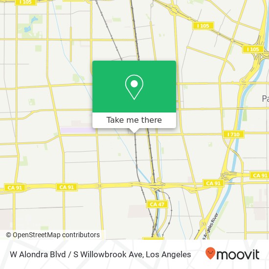 Mapa de W Alondra Blvd / S Willowbrook Ave