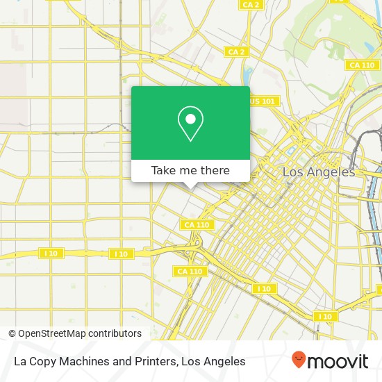 La Copy Machines and Printers map