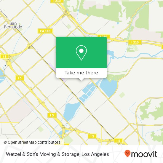 Mapa de Wetzel & Son's Moving & Storage