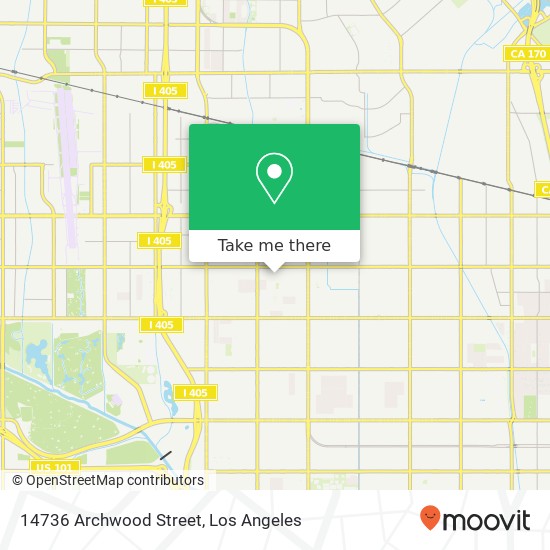 Mapa de 14736 Archwood Street